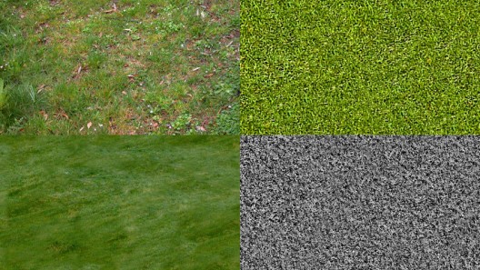 Textures used in the grass material