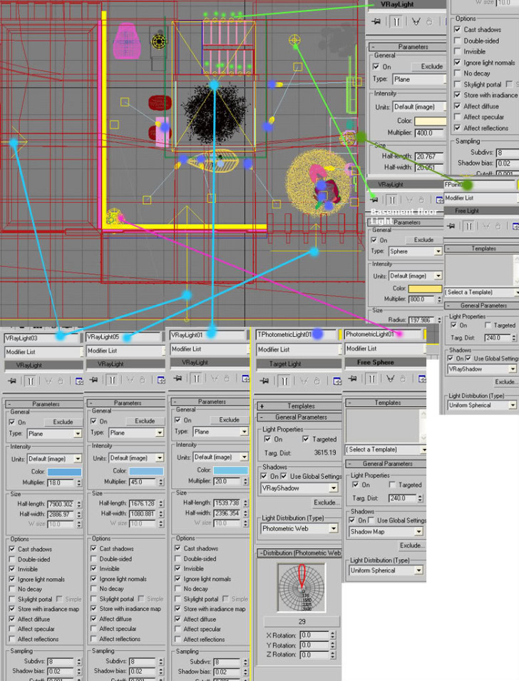 VRay Lights Settings