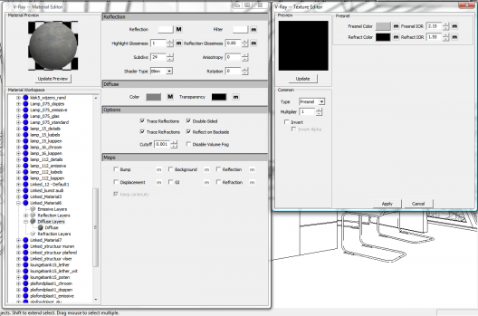 concrete material settings