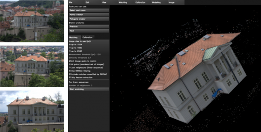 Villa in Prague reconstructed using insight3d