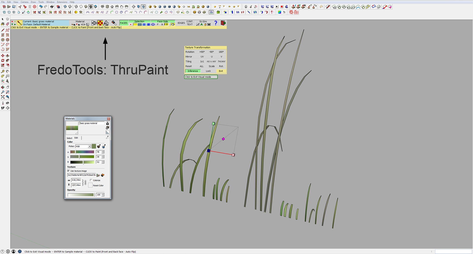 Sketchup grass texture mapping