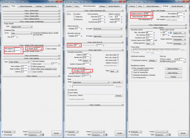 photographic approach to rendering - brute force render settings 