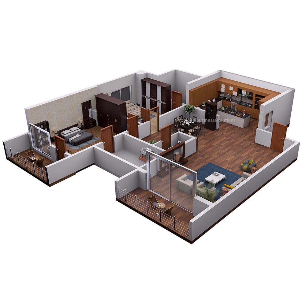 3D floor plan  isometric  view  Ronen Bekerman 3D 