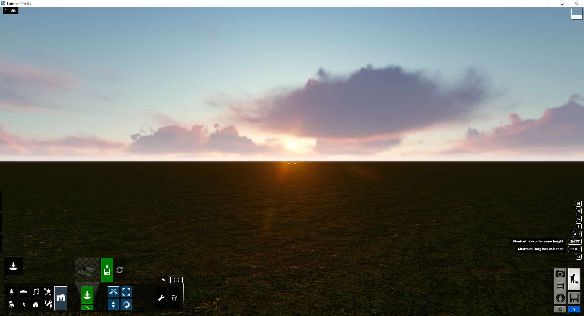 Lumion UI Sunset View