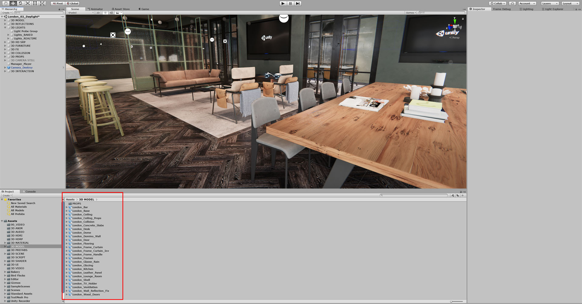 Making_of_VRE_for_ArchViz_with_Unity-Layer Max become FBX object in Unity
