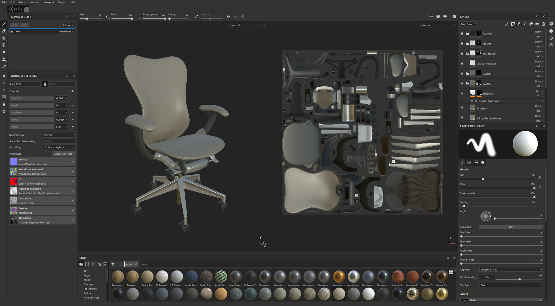 Making_of_VRE_for_ArchViz_with_Unity-Substance armchair Final Material