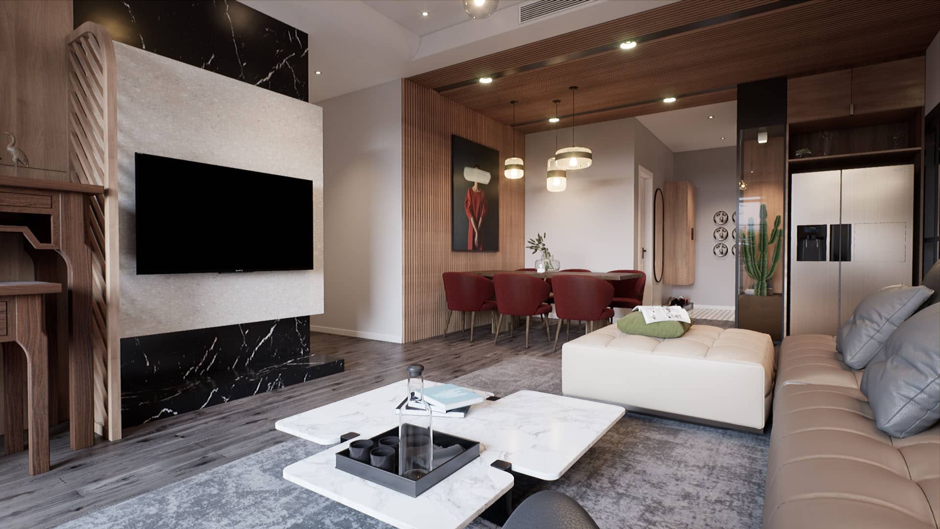 Livingroom Interior in Unreal Engine. Ronen Bekerman 3D