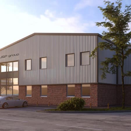 Image showcasing Exterior visualization of an industrial building - Ronen Bekerman - 3D ...